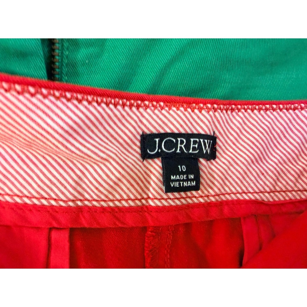 J.Crew Shorts Bundle Women Sz 10 Chino 3" Red Green Pink Preppy Summer Coastal - Picture 8 of 8